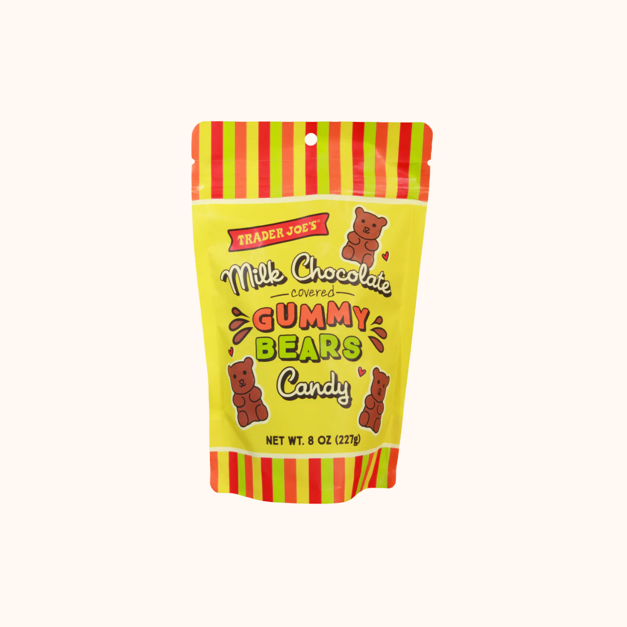 Trader Joe's Milk Chocolate Covered Gummy Bears — buy online at Cali Snax Co.